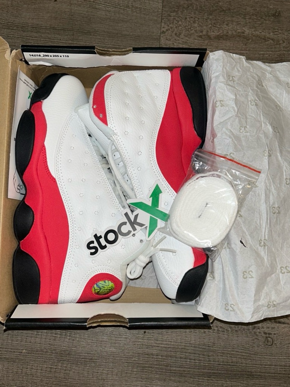Jordan Retro Basketball Sneakers in White and Red